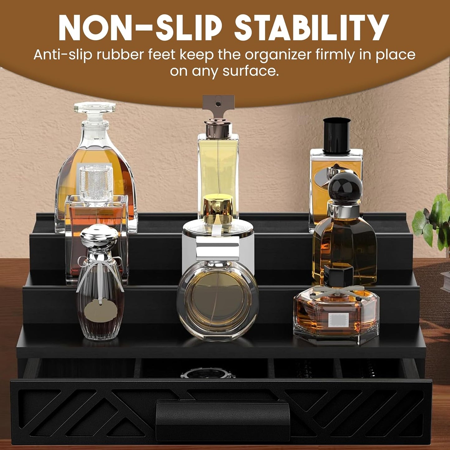 Cologne Organizer for Men - Multi Tier Drawer Organizer & Dresser Organizer Countertop - Perfume Holder | Cologne Stand For Men - Perfume Organizer for Women